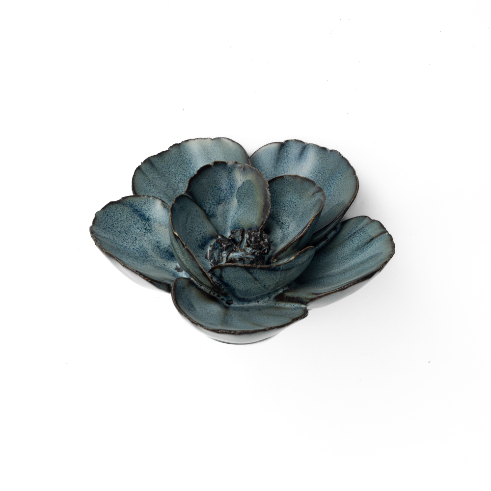 Chive Navy Poppy – Keramische Wandbloem